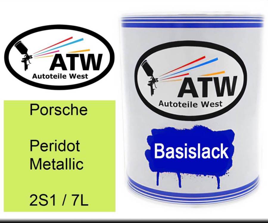 Porsche, Peridot Metallic, 2S1 / 7L: 1L Lackdose, von ATW Autoteile West.